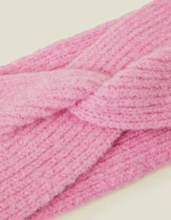 Accessorize Soft Knit Bando Headband Pink