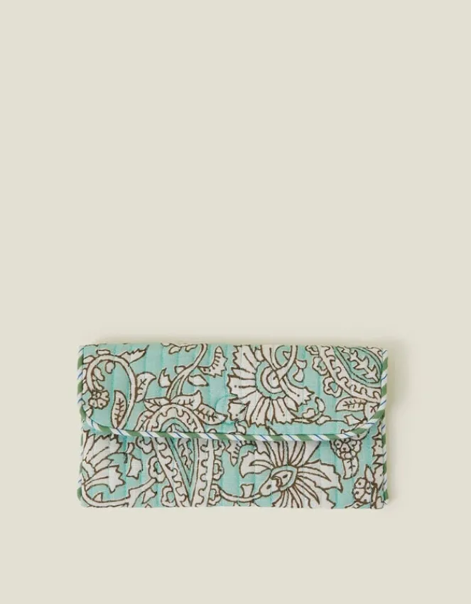 Accessorize Soft Paisley Quilted Sunglasses Case