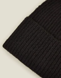 Accessorize Soho Knit Beanie Hat Black