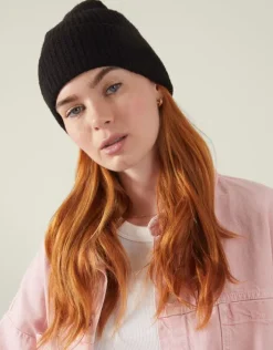Accessorize Soho Knit Beanie Hat Black