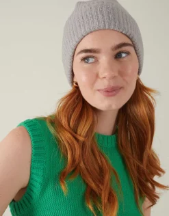 Accessorize Soho Knit Beanie Hat Grey