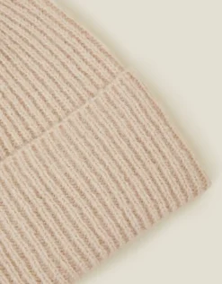 Accessorize Soho Knit Beanie Hat Natural