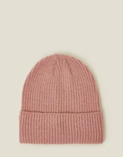 Accessorize Soho Knit Beanie Hat Pink