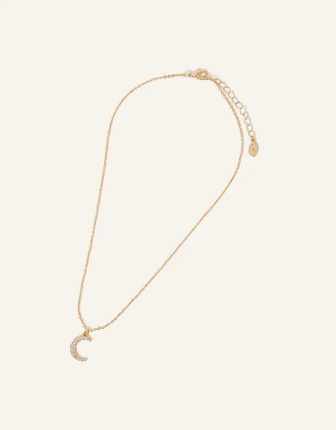 Accessorize Sparkle Moon Pendant Necklace