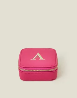 Accessorize Square Initial Jewellery Box Pink