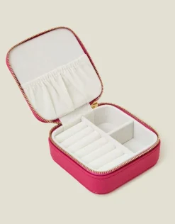 Accessorize Square Initial Jewellery Box Pink