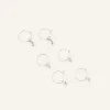 Accessorize Star and Moon Hoop Earring Set of Three