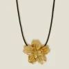 Accessorize Statement Flower Cord Necklace