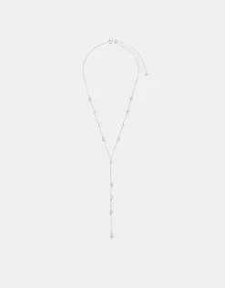 Accessorize Sterling Silver-Plated Diamant&eacute; Lariat Necklace