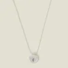 Accessorize Sterling Silver-Plated Shell Necklace