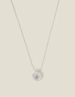 Accessorize Sterling Silver-Plated Shell Necklace