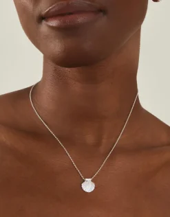 Accessorize Sterling Silver-Plated Shell Necklace