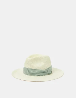 Accessorize Stripe Band Fedora Hat