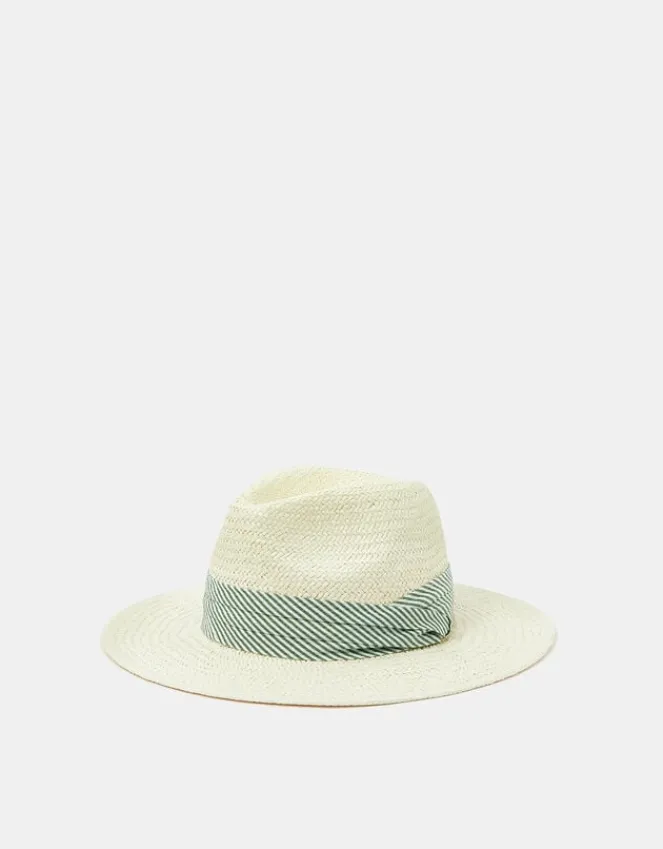 Accessorize Stripe Band Fedora Hat
