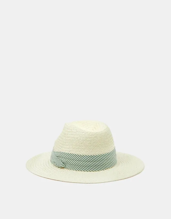 Accessorize Stripe Band Fedora Hat