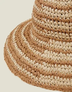 Accessorize Stripe Bucket Hat