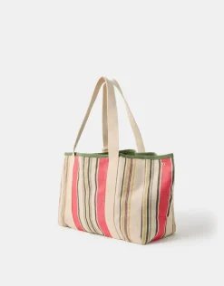 Accessorize Stripe Canvas Tote Bag