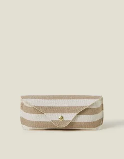 Accessorize Stripe Structured Sunglasses Case
