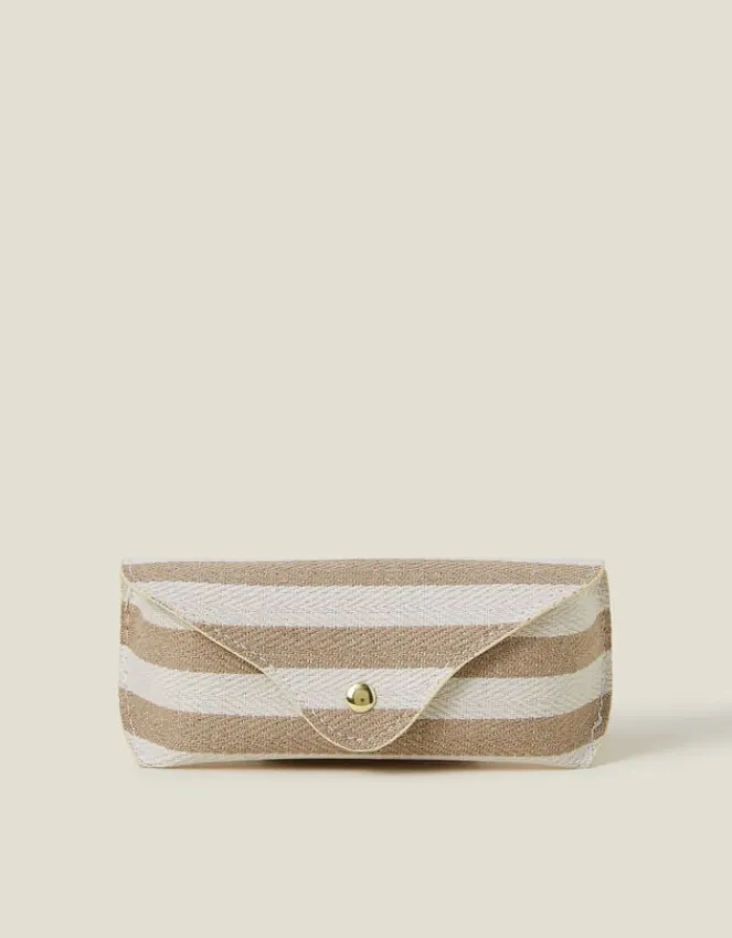 Accessorize Stripe Structured Sunglasses Case