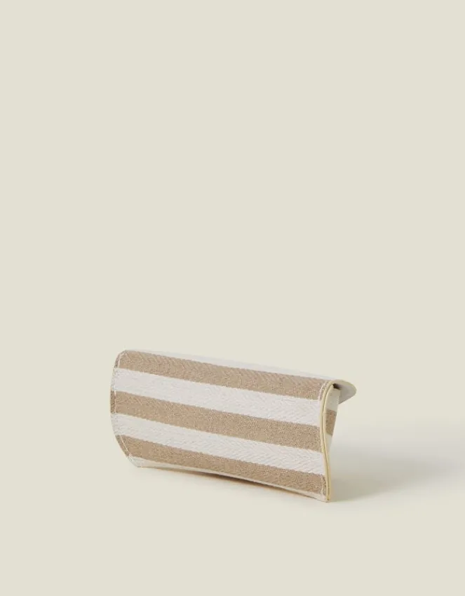 Accessorize Stripe Structured Sunglasses Case
