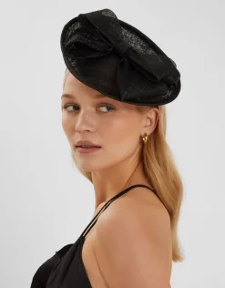 Accessorize Structured Disc Bow Fascinator Black