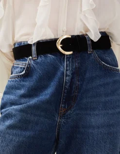 Accessorize Suede Belt Black