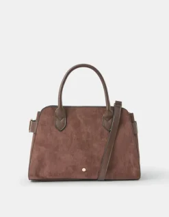 Accessorize Suedette Bowler Bag