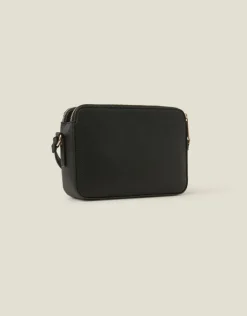 Accessorize Suedette Classic Crossbody Bag Black