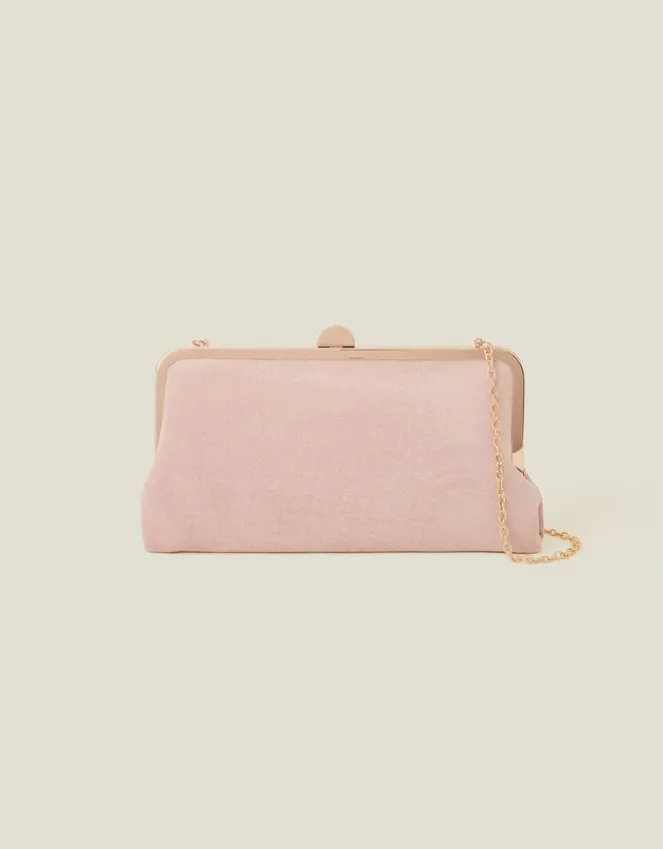 Accessorize Suedette Clip Frame Clutch Bag