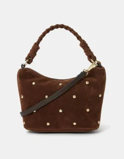 Accessorize Suedette Stud Handbag