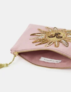 Accessorize Sun Embellished Zip Pouch