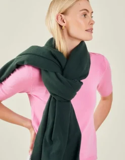 Accessorize Super Soft Blanket Scarf Green
