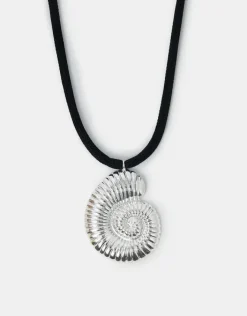 Accessorize Swirl Pendant Cord Necklace