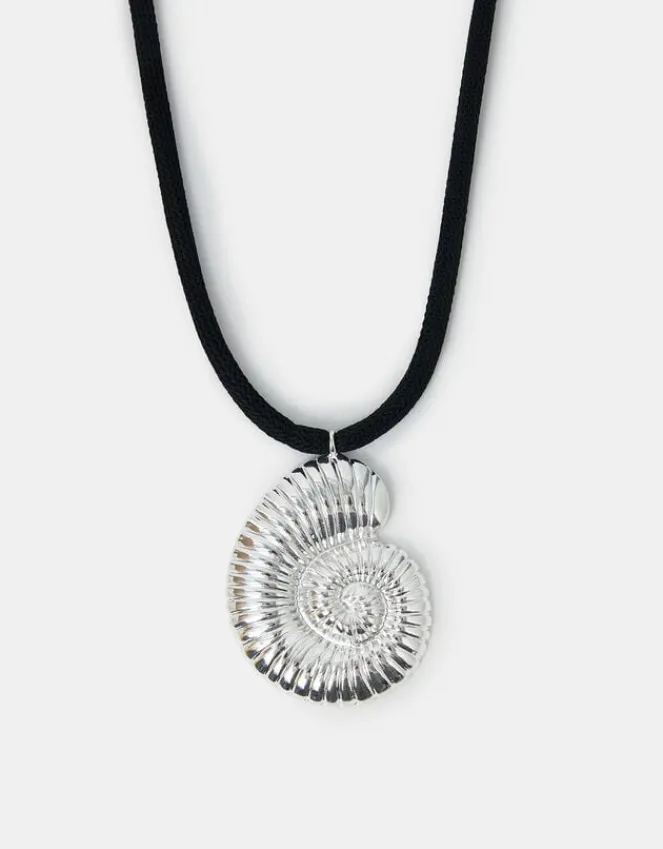 Accessorize Swirl Pendant Cord Necklace