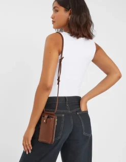 Accessorize Tab Pocket Phone Bag Tan