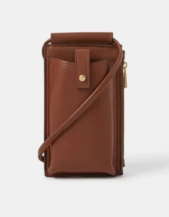 Accessorize Tab Pocket Phone Bag Tan