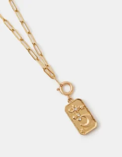 Accessorize Tarot Card Charm Pendant Necklace