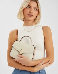 Accessorize Top Handle Cross-Body Bag Nude