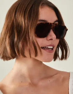 Accessorize Tortoiseshell Aviator Sunglasses