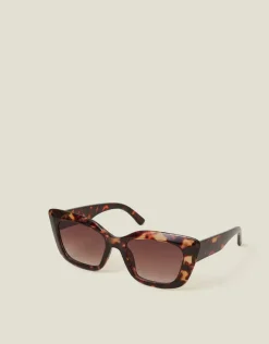 Accessorize Tortoiseshell Crystal Cat Eye Sunglasses