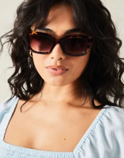 Accessorize Tortoiseshell Crystal Cat Eye Sunglasses