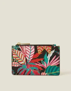 Accessorize Tropical Leaf Print Card Holder