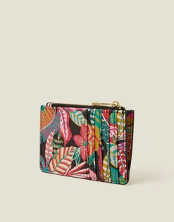 Accessorize Tropical Leaf Print Card Holder
