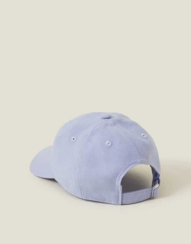 Accessorize Twill Baseball Cap Blue