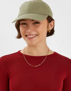 Accessorize Twill Baseball Cap Green