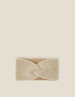 Accessorize Twist Knit Bando Headband Natural