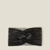 Accessorize Twist Knit Bando Headband Black