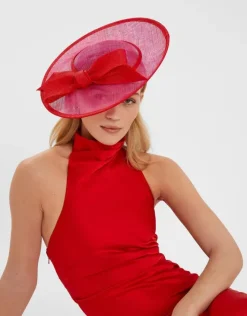 Accessorize Two Tone Bow Disc Fascinator Pink