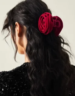 Accessorize Velvet Corsage Claw Clip