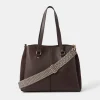 Accessorize Webbing Strap Faux Leather Shoulder Bag